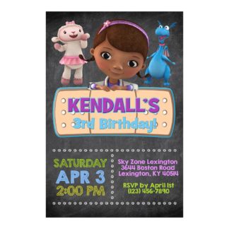 Personalized Doc McStuffins Birthday Invitations Printable