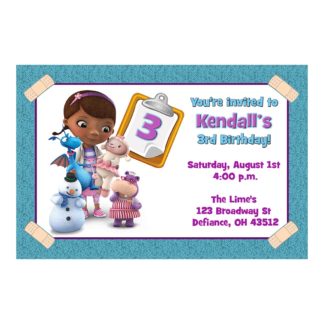 Personalized Doc McStuffins Birthday Invitations Printable