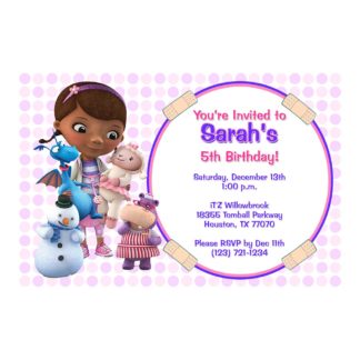 Personalized Doc McStuffins Birthday Invitations Printable