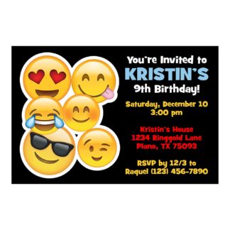 Personalized Emoji Birthday Invitations Printable