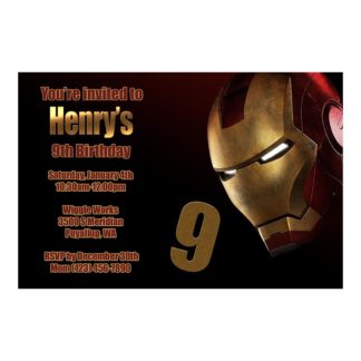 Personalized Iron Man Birthday Invitations Printable