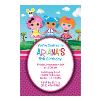 Personalized Lalaloopsy Birthday Party Invitations Printable