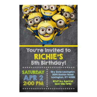 Personalized Minions Despicable Me Birthday Invitations Printable