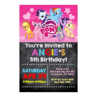 Personalized My Little Pony Birthday Invitations Printable