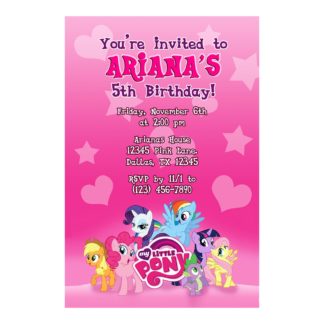 Personalized My Little Pony Birthday Invitations Printable