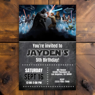 Personalized Star Wars Birthday Invitations Printable