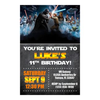 Personalized Star Wars Birthday Invitations Printable
