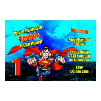 Personalized Superman Birthday Invitations Printable