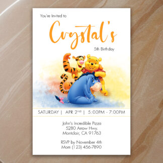 Personalized Winnie the pooh Birthday Invitations Printable