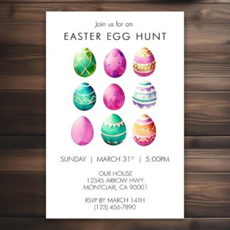 Personalized Easter Egg Hunt Invitations Printable