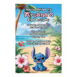 Personalized stitch Birthday Invitations Printable