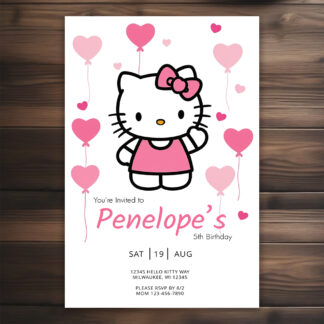 Personalized Hello Kitty Birthday Invitations Printable