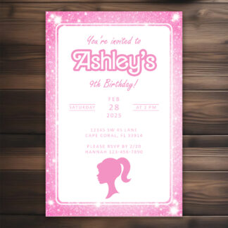 Personalized Barbie Birthday Invitations Printable