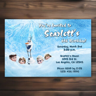 Personalized frozen Birthday Invitations Printable