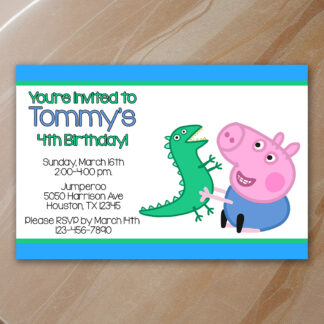 Personalized - Peppa Pig Birthday Invitations Printable
