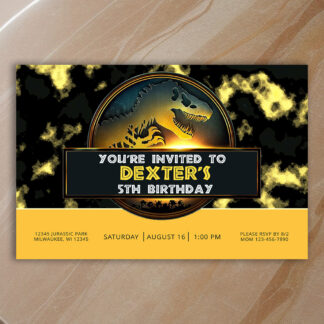 Personalized Jurassic World Rebirth Birthday Invitations Printable