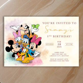 Personalized Mickey Mouse Clubhouse Birthday Invitations- Printable