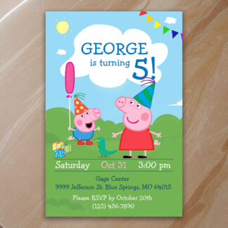 Personalized - Peppa Pig Birthday Invitations Printable