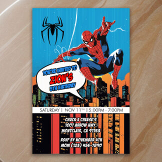 Personalized Spiderman Birthday Invitations Printable