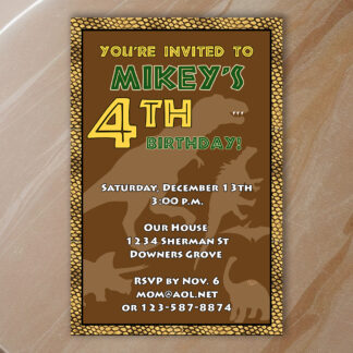 Personalized Dinosaur Birthday Invitations Printable